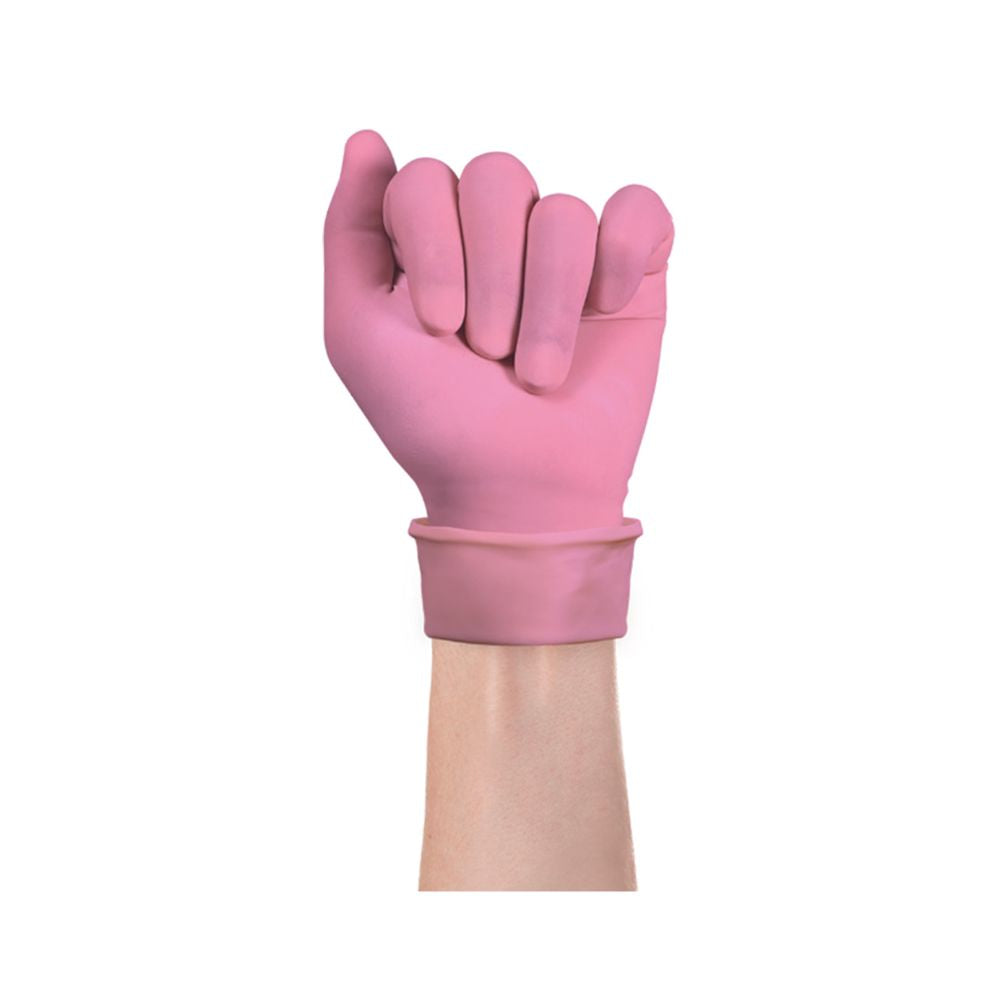 Rosa Ansell Micro-Touch NitraFree Nitril-Untersuchungshandschuhe, Packung mit 100 Stück