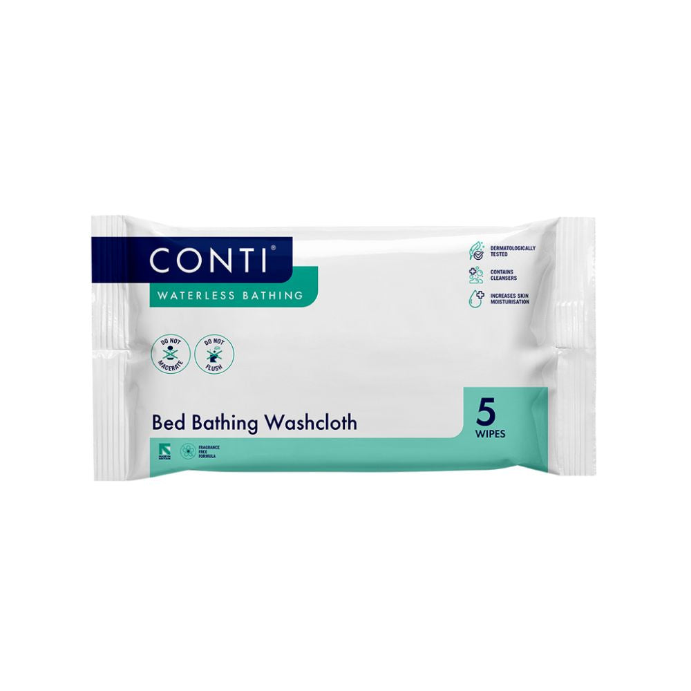 Conti Bett-Badewaschlappen, parfümfrei, 5 Tücher