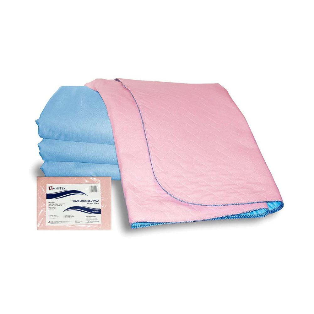Omnitex 85 cm x 90 cm waschbare, wiederverwendbare 3-Liter-Bettauflage ohne Biesen