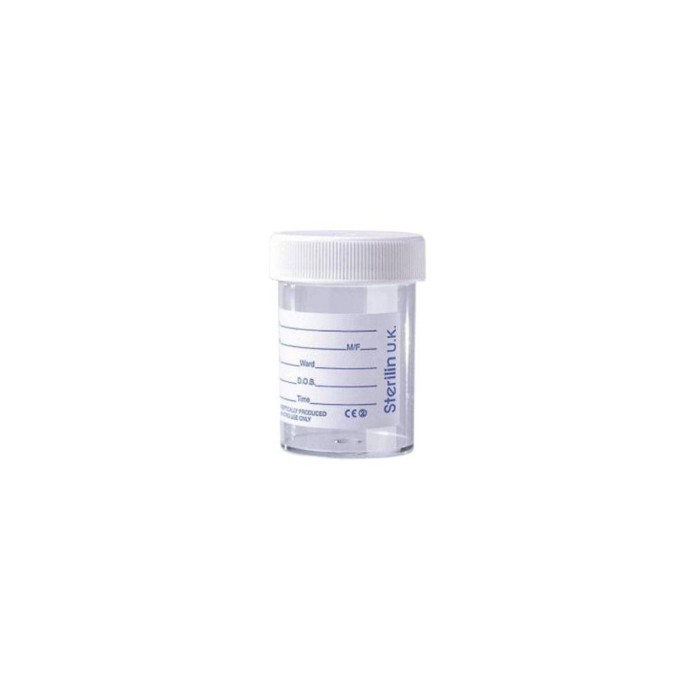 60ml Sterilin Urinflasche mit Etikett