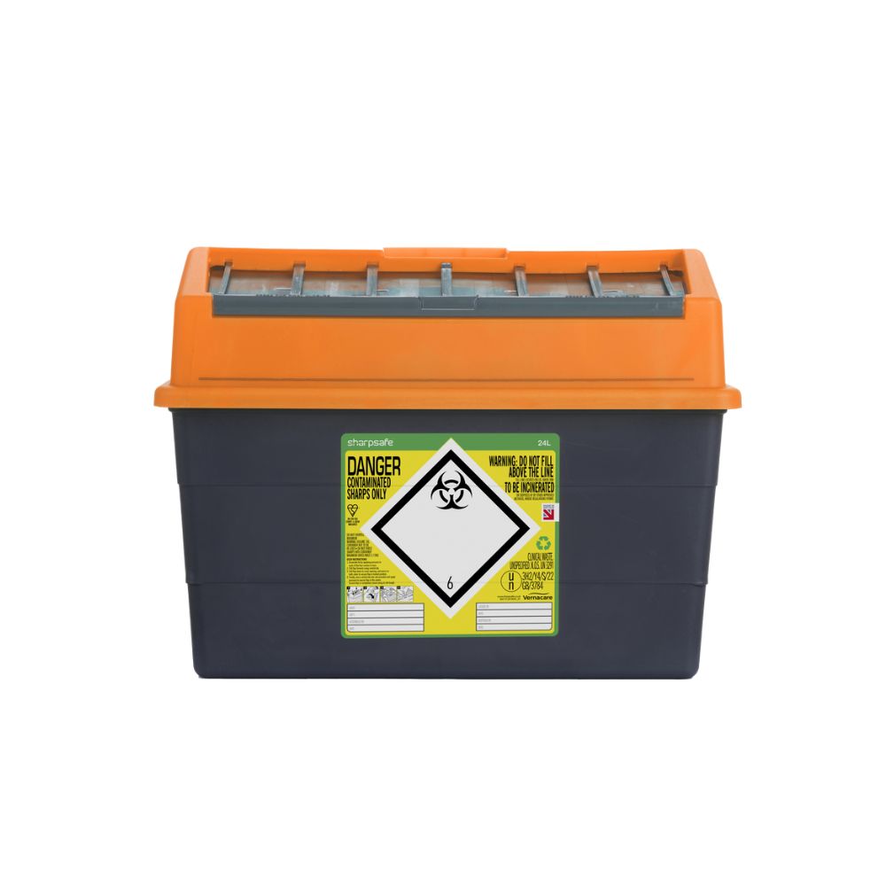 24 Liter Sharpsafe Orange Abfallbehälter