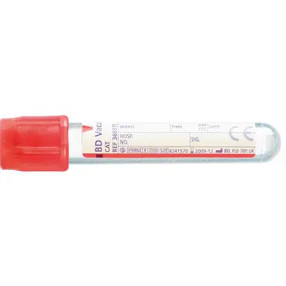 BD Vacutainer 4 ml rote Serum-Blutentnahmeröhrchen