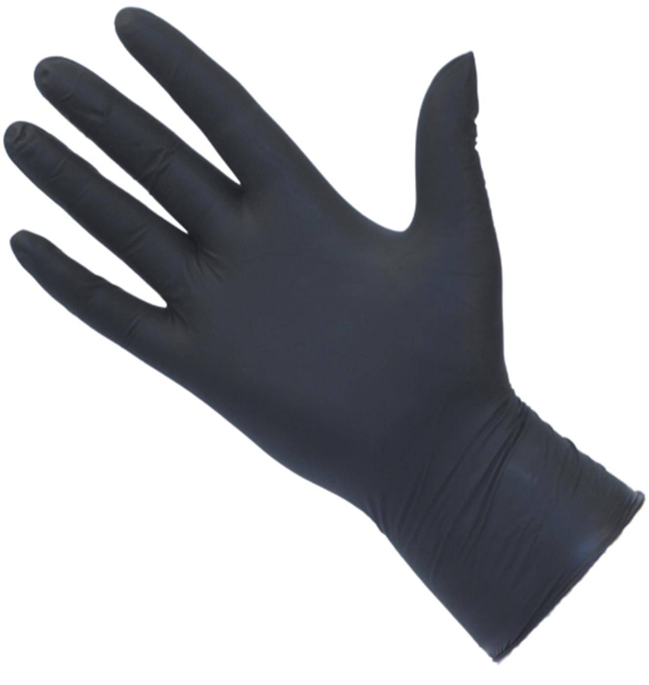 PRO UltraGRIP Schwarze Nitrilhandschuhe, Box mit 100 Stück