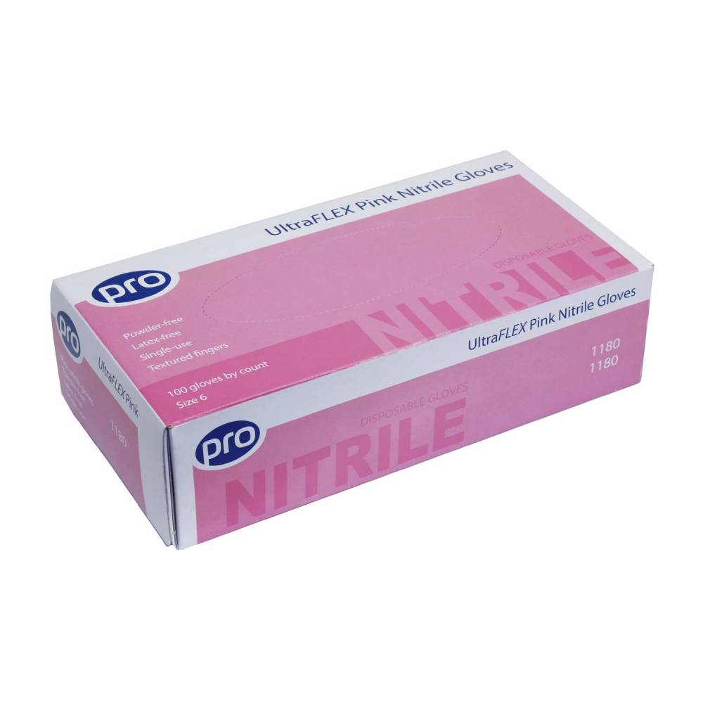 PRO UltraFLEX Nitrilhandschuhe, rosa, 100er-Box