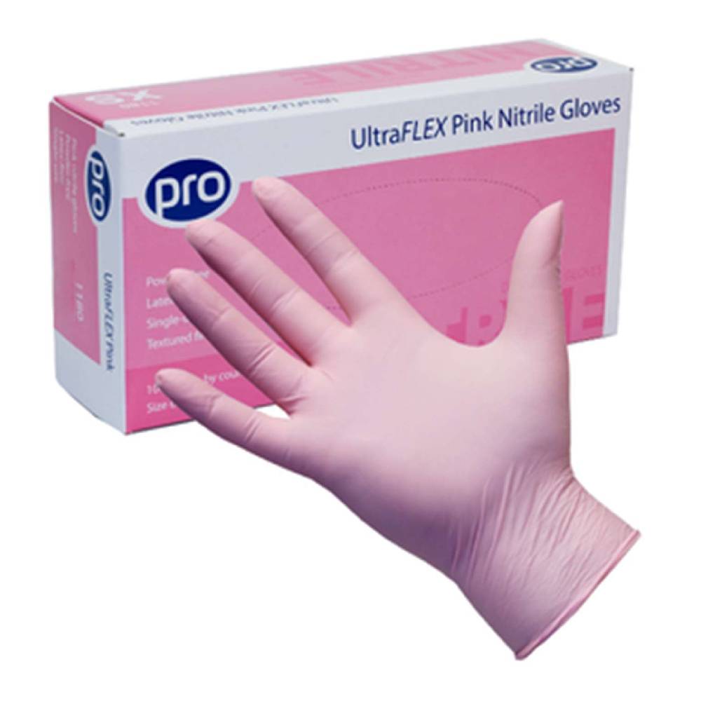 PRO UltraFLEX Nitrilhandschuhe, rosa, 100er-Box