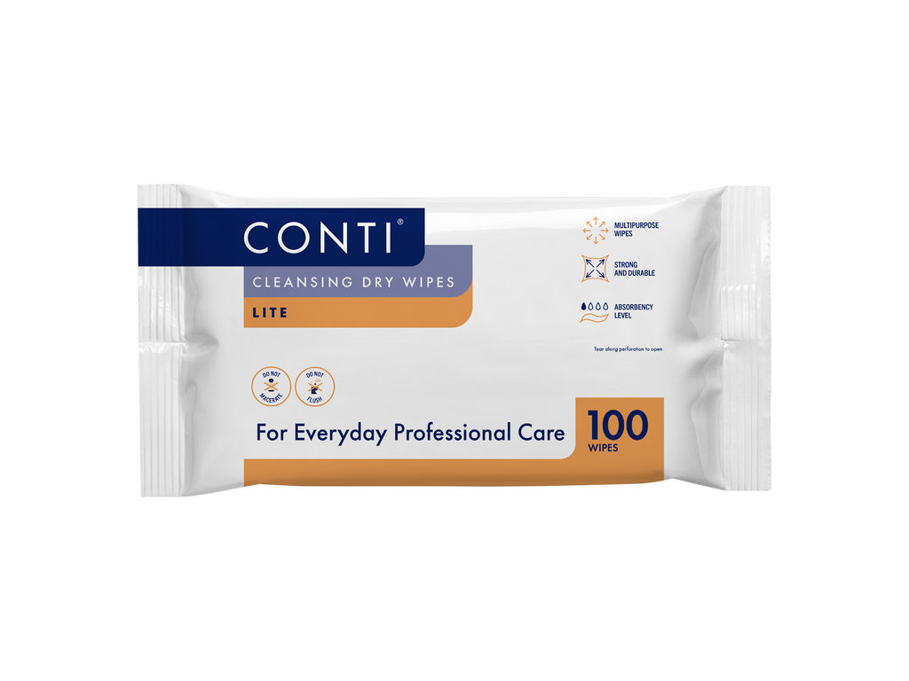 Conti Cleansing Dry Wipes Lite Großpackung mit 100 Stück