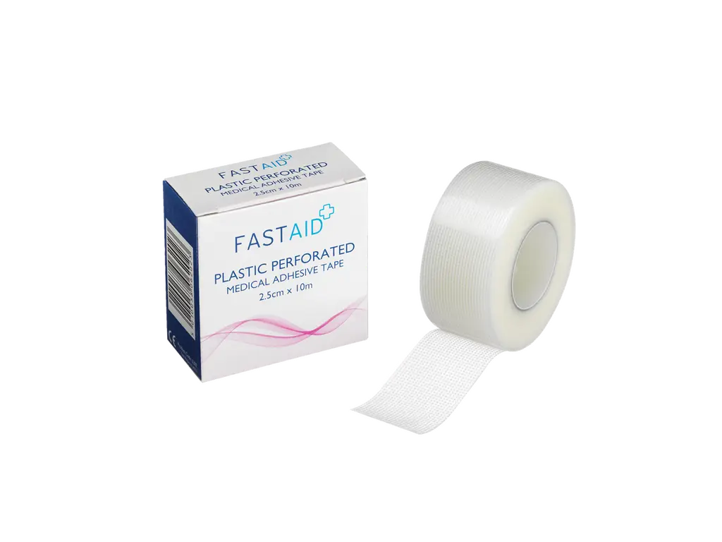 2,5 cm x 10 m Fast Aid perforiertes Kunststoffband