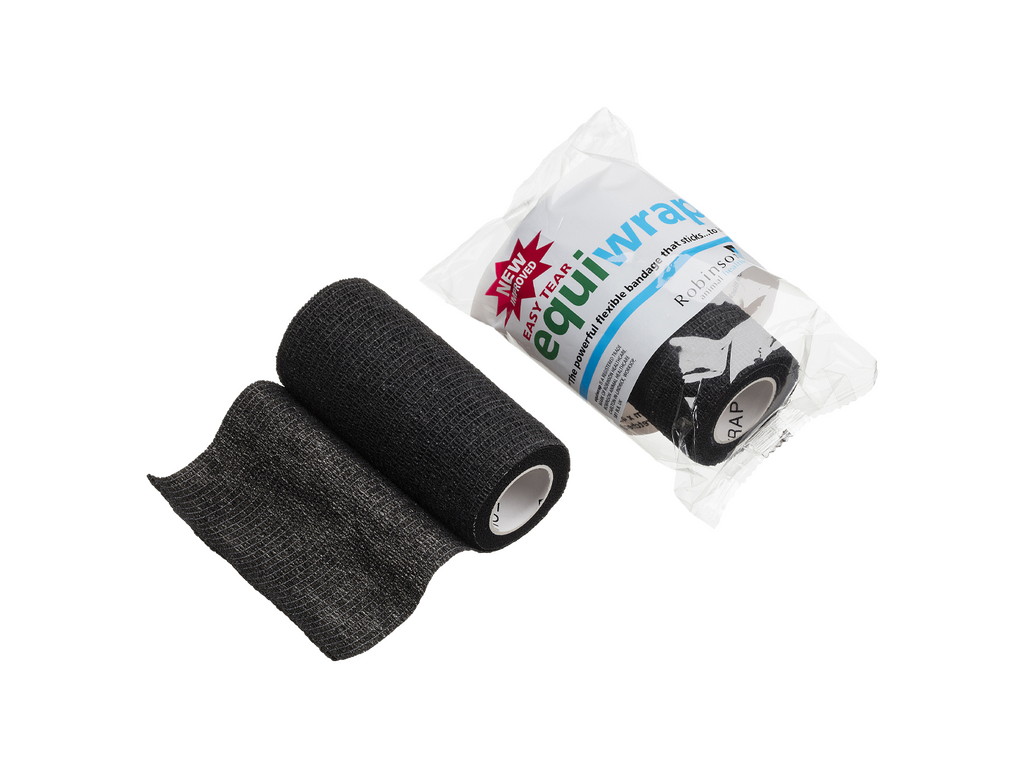 10 cm x 4,5 m Equiwrap Kohäsiver Verband Schwarz