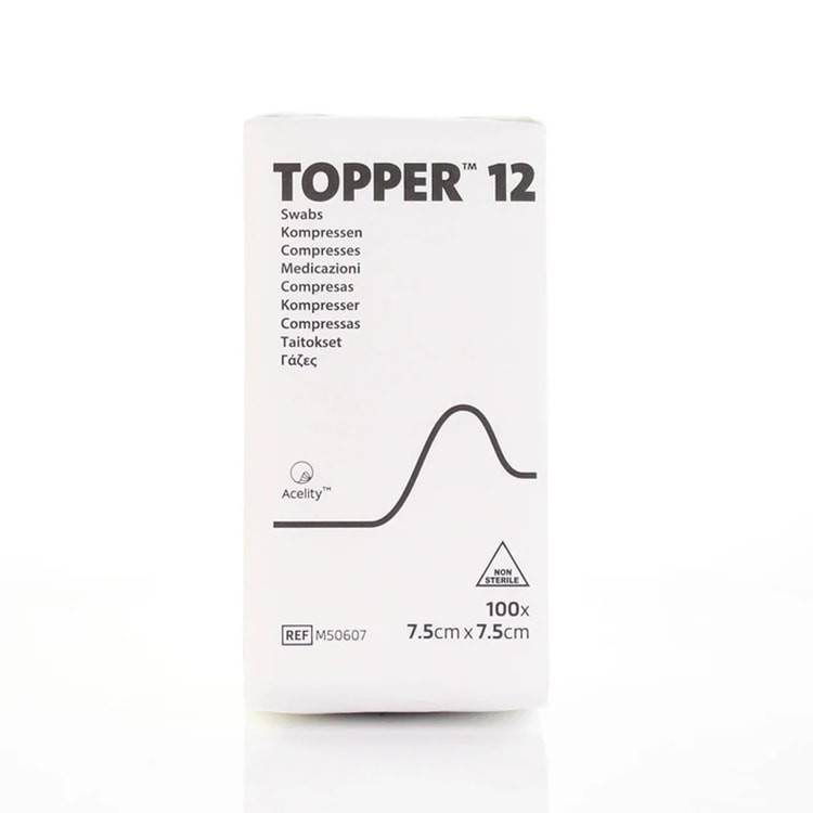 7,5 cm x 7,5 cm Topper 12 Wattestäbchen Packung mit 100
