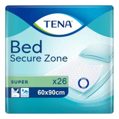 Tena Bed Secure Zone Super Inkontinenz-Betteinlagen, 60 x 90 cm, 26 Stück