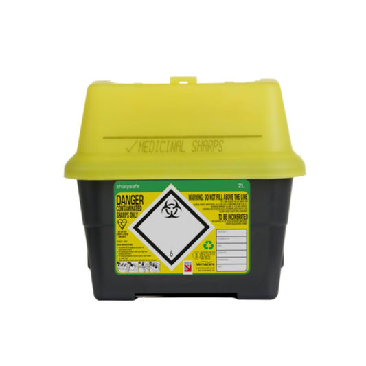 2-Liter Sharpsafe Gelber Abfallbehälter