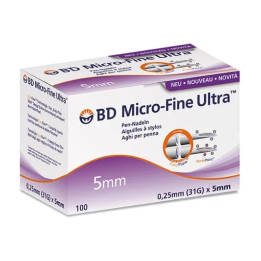 31 g 5 mm BD Mikrofeine Ultra-Pen-Nadeln mit Penta-Spitze