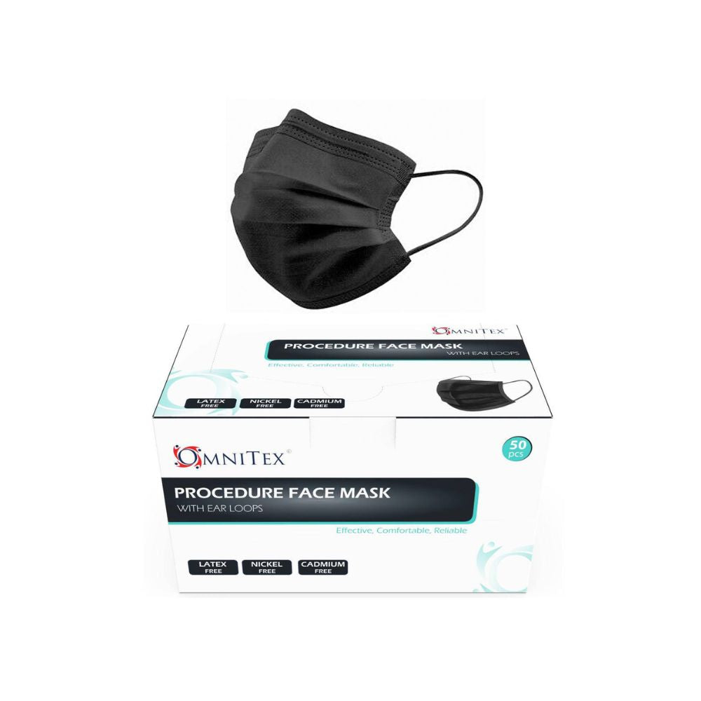 Chirurgische Gesichtsmaske Typ IIR x 50 (Schwarz)