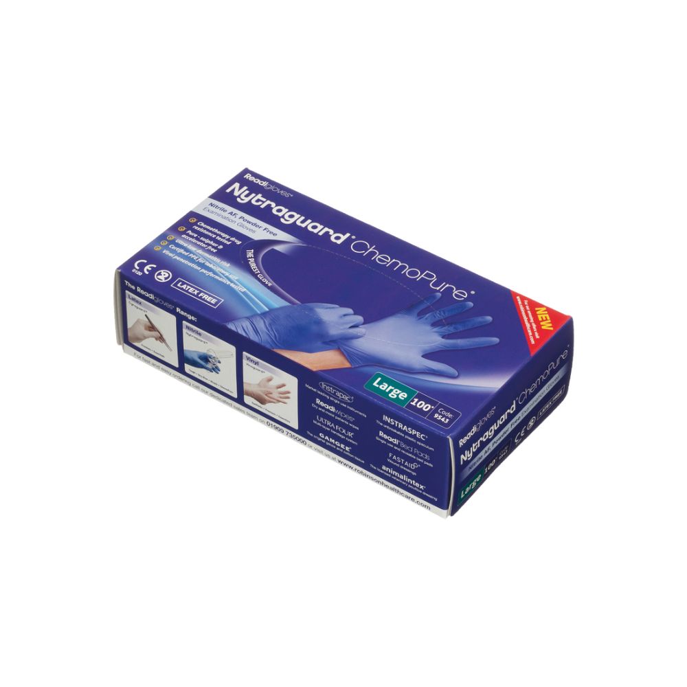 Nytraguard Chemopure Nitrilhandschuhe, Schachtel mit 100 Stück