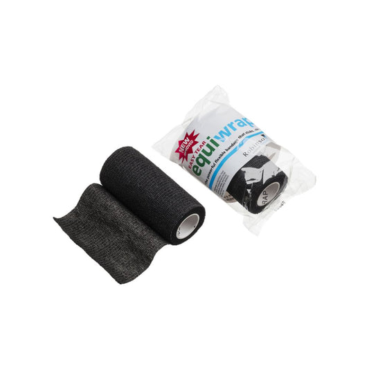 10 cm x 4,5 m Equiwrap Kohäsiver Verband Schwarz