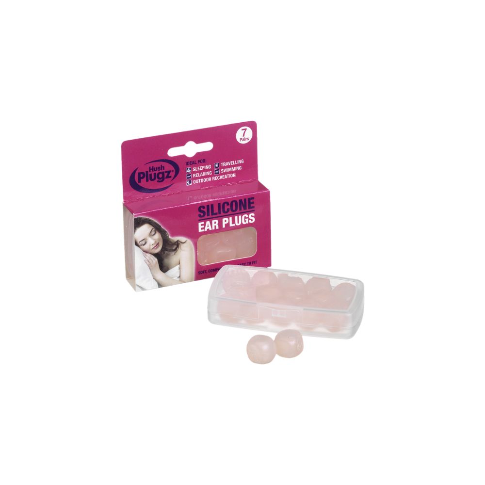 7 Paare UKMEDI Silikon-Ohrstöpsel Pink
