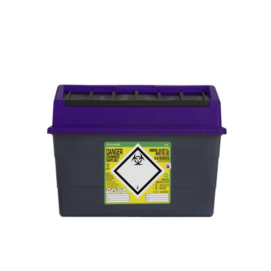 24 Liter Sharpsafe Lila Abfallbehälter