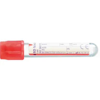 BD Vacutainer 4 ml rote Serum-Blutentnahmeröhrchen