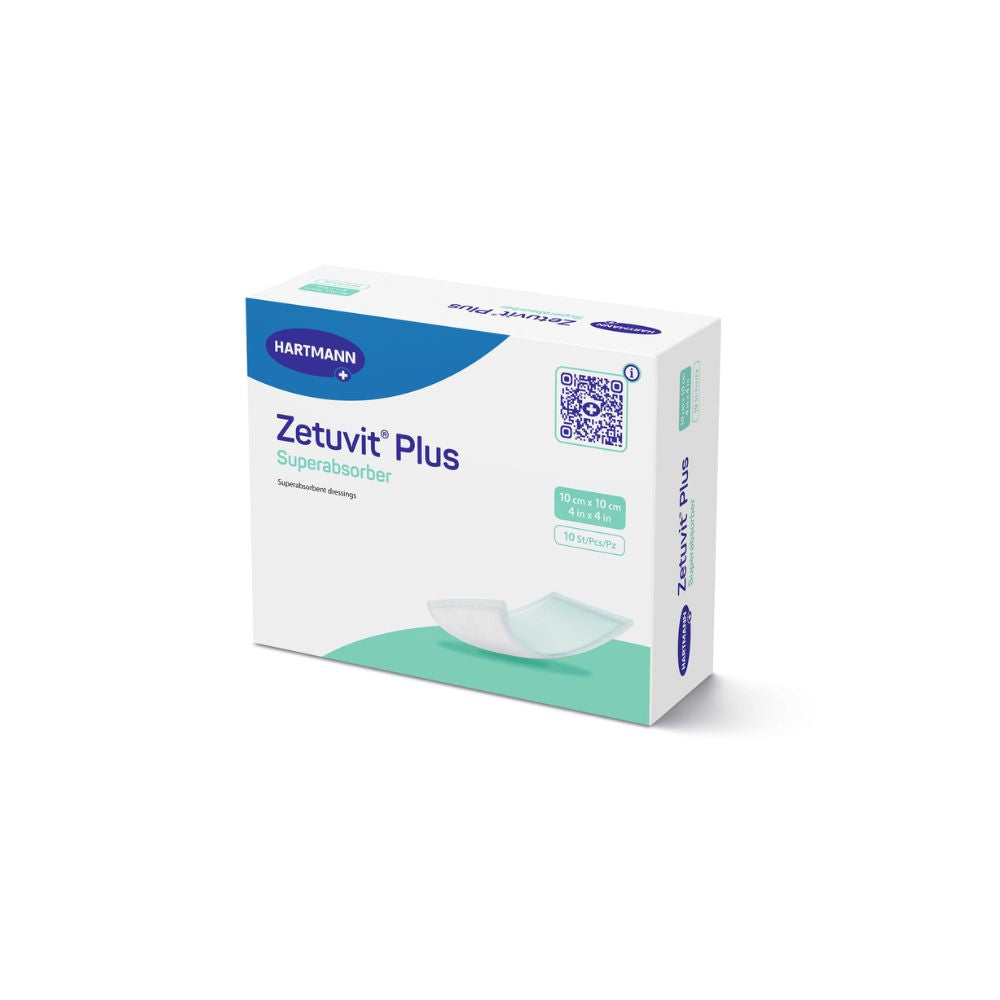 20cm x 25cm Zetuvit Plus Superabsorbent Dressing Box of 10