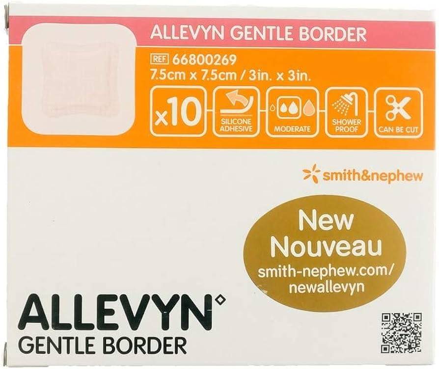 Allevyn Gentle Border 7,5 cm x 7,5 cm selbstklebender Schaumverband