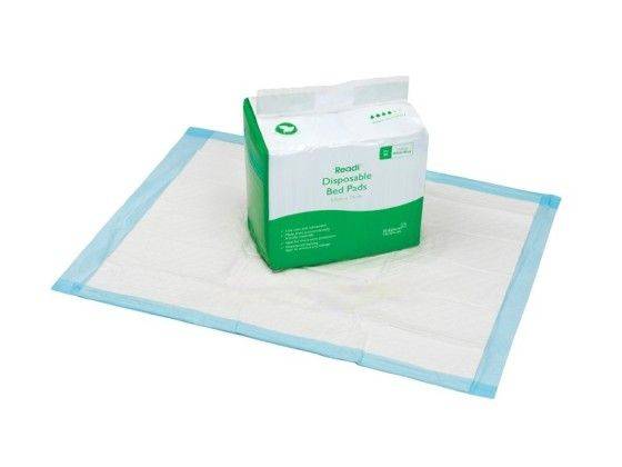 57 cm x 75 cm 10-lagige Readi Einweg-Bettunterlagen Packung mit 25 Stück