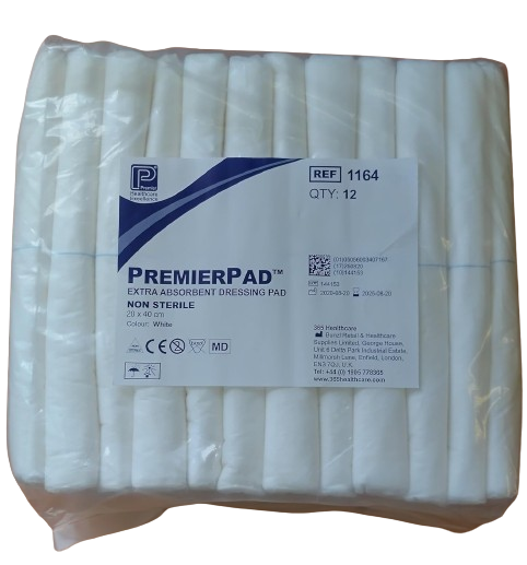 PremierPad unsterile Wundauflagen, 20 x 40 cm, 12 Stück