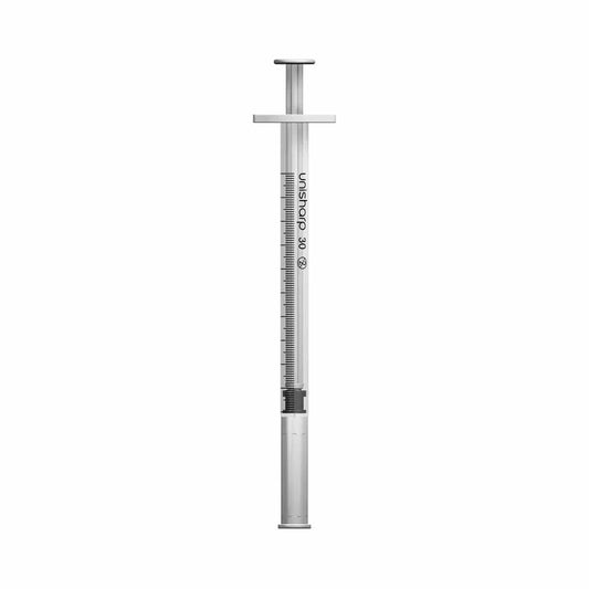 1ml 0,5 Zoll 30g Unisharp Spritze & Nadel u100