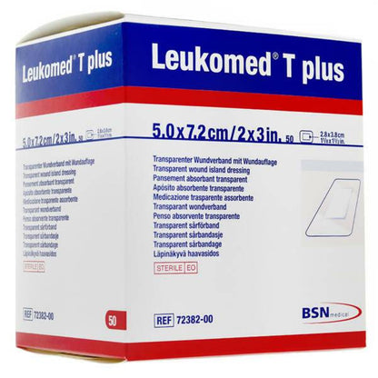 7,2 cm x 5 cm Leukomed T Plus Transparenter Folienverband 7,2 cm x 5 cm