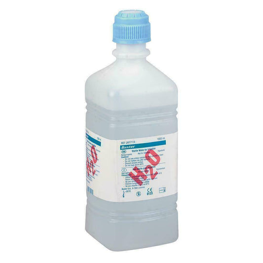 Baxter Single Sterile Water 1 litre UKF7114 UKMEDI.CO.UK
