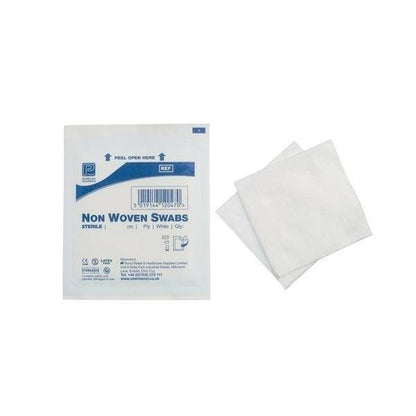 5 x 5 Non Woven Sterile Gauze Swabs Single Pack of 5 1850a UKMEDI.CO.UK