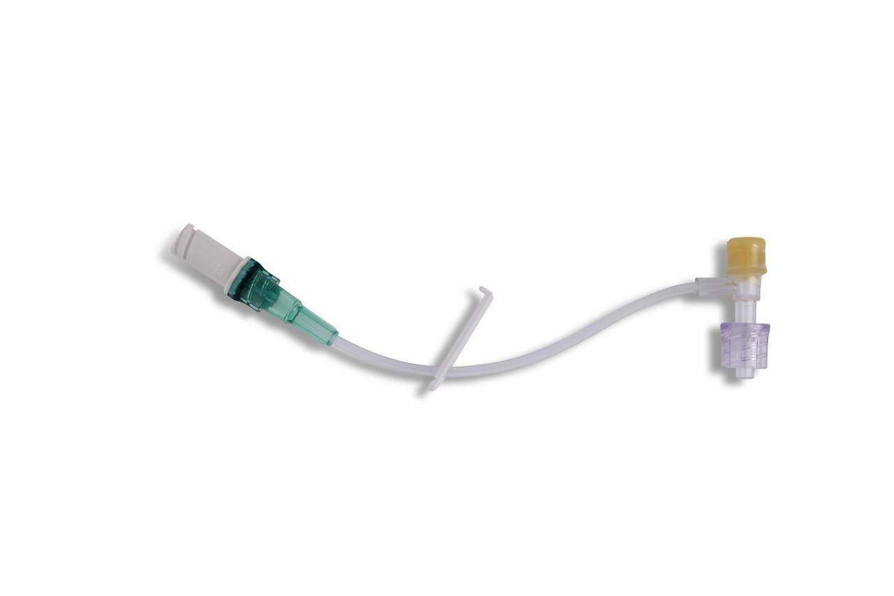 10cm Luer-Slip T piece extension connector with Bionector 823 UKMEDI.CO.UK