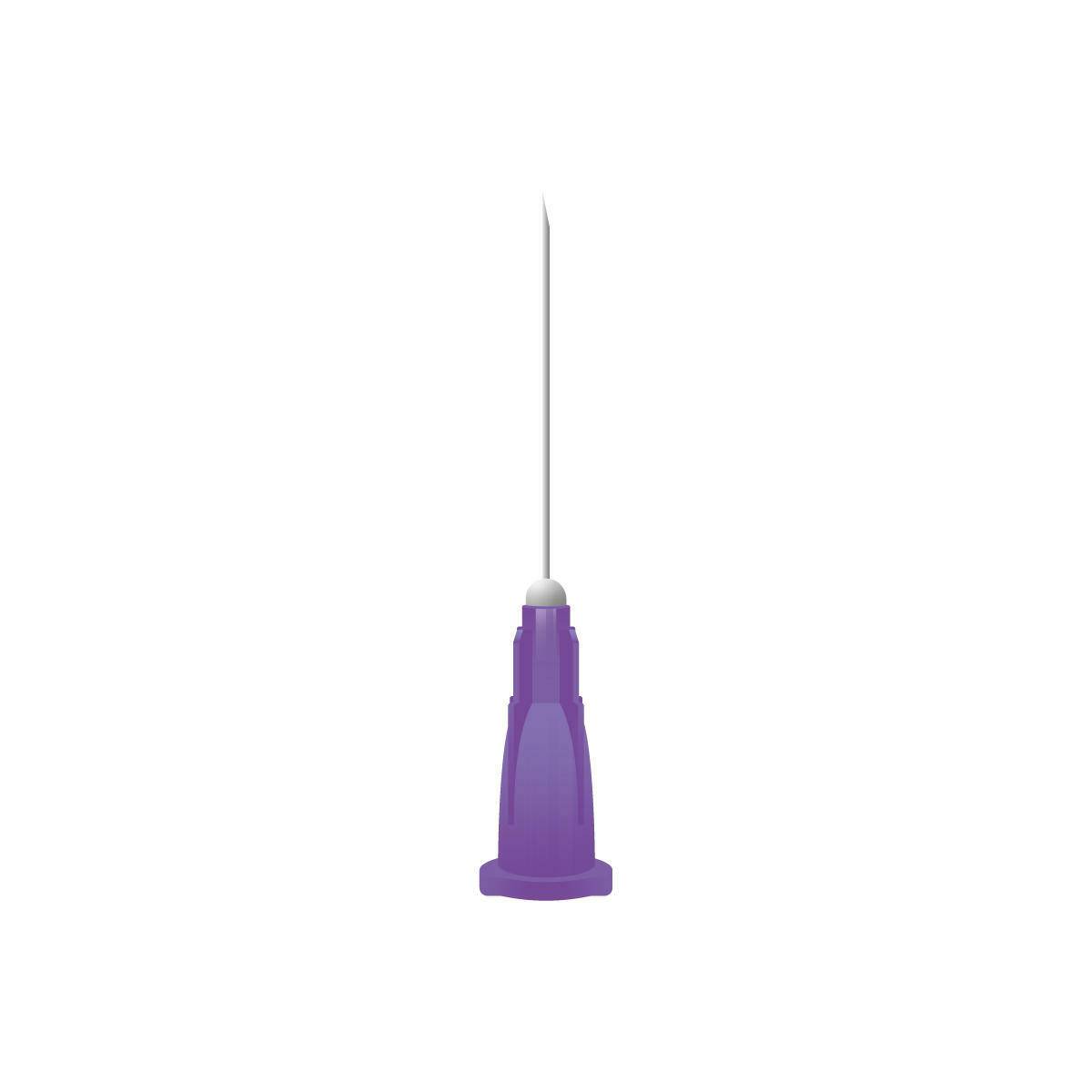 24 g violette Unisharp-Nadeln, 2,5 cm