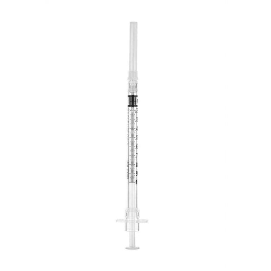 1 ml 27 g 1/2 Zoll Sol-Care Sicherheitsspritze mit fester Nadel