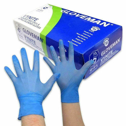 Gloveman Blue Vynite Powder Free Gloves UKMEDI UK Medical Supplies