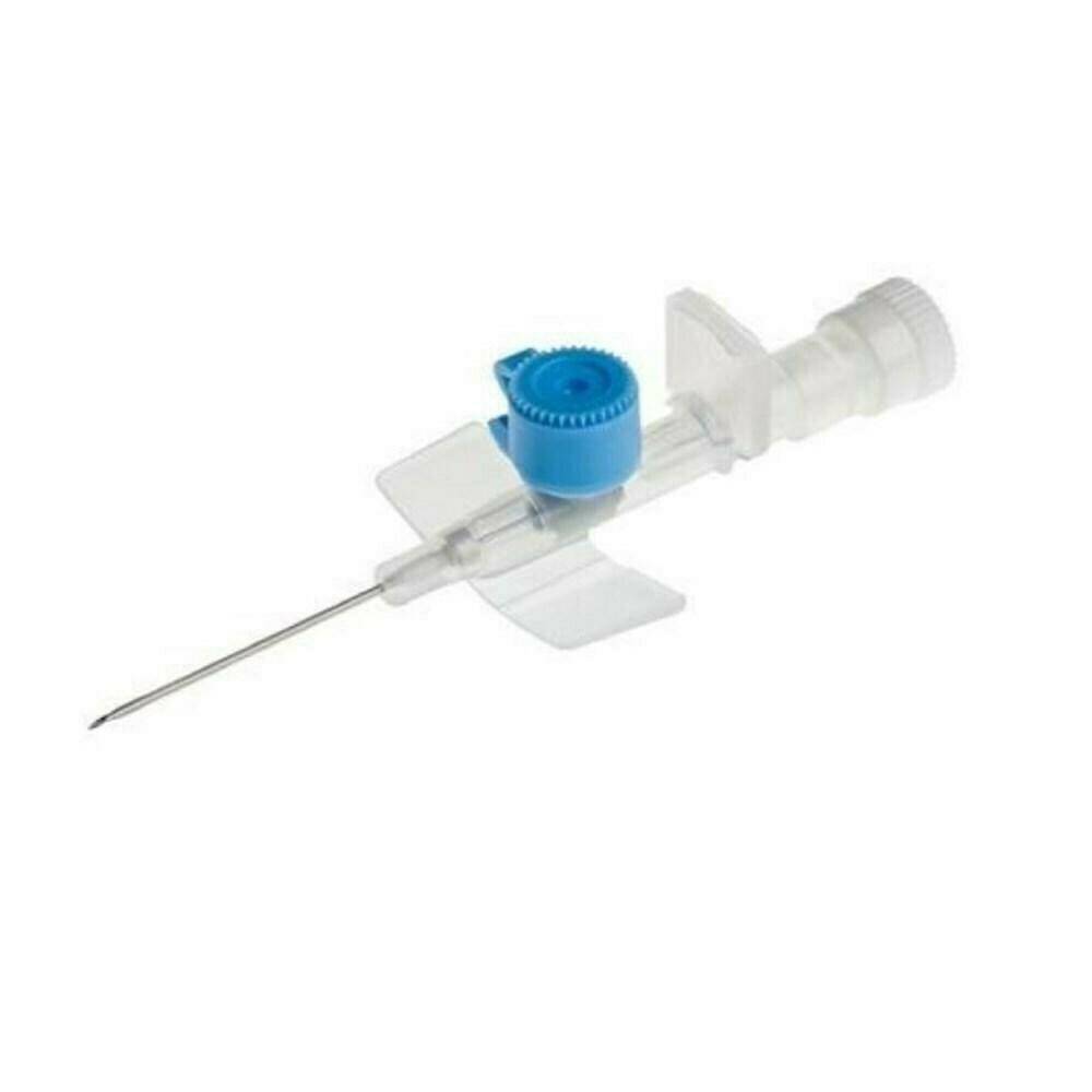 22g 25mm Blue BD Venflon IV Winged Cannula with Injection Port 391451 UKMEDI.CO.UK