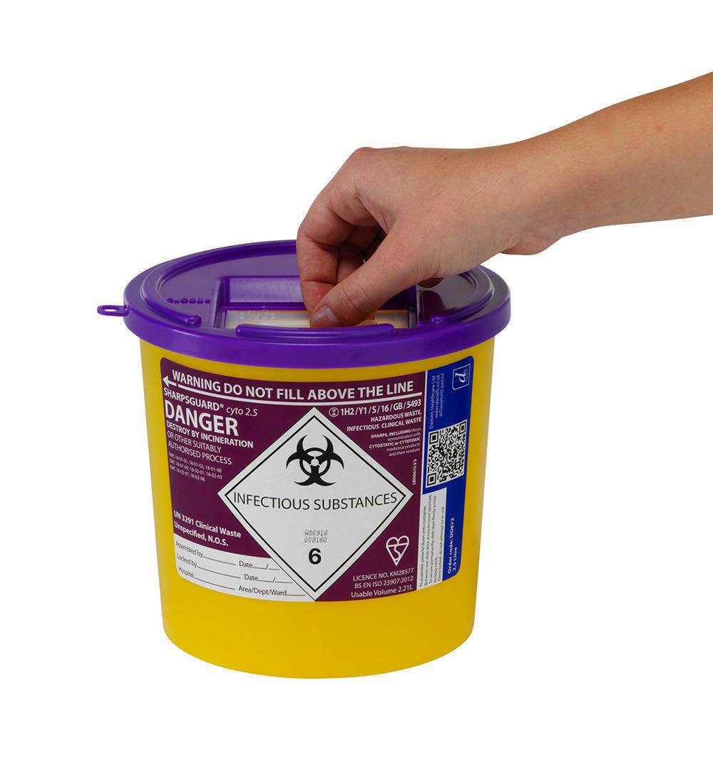 2,5 Liter Sharpsguard Purple Cyto Sharps Bin