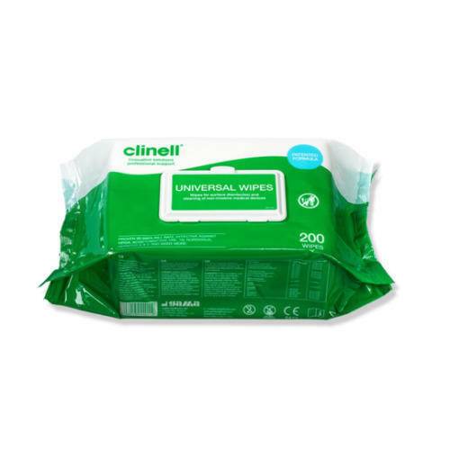 Clinell Universal Sanitising Wipes 200 Wipes cw200 UKMEDI.CO.UK