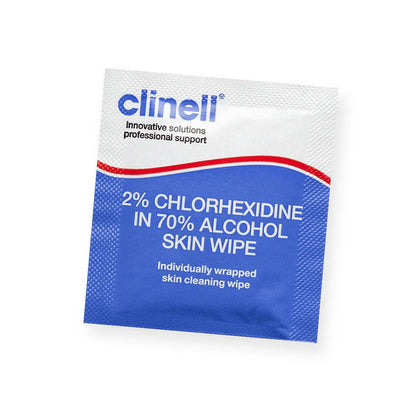 Clinell 2percent Chlorhexidine in 70percent Alcohol Skin Wipes x 200 UKMEDI UK Medical Supplies