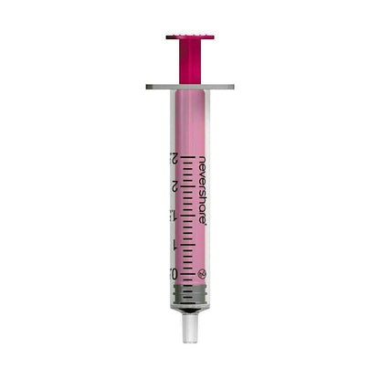 2,5 ml Nevershare rosa Luer-Slip-Spritzen