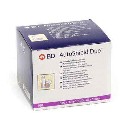 30 g x 5 mm BD AutoShield Duo Pen-Nadeln, Box mit 100 Stück