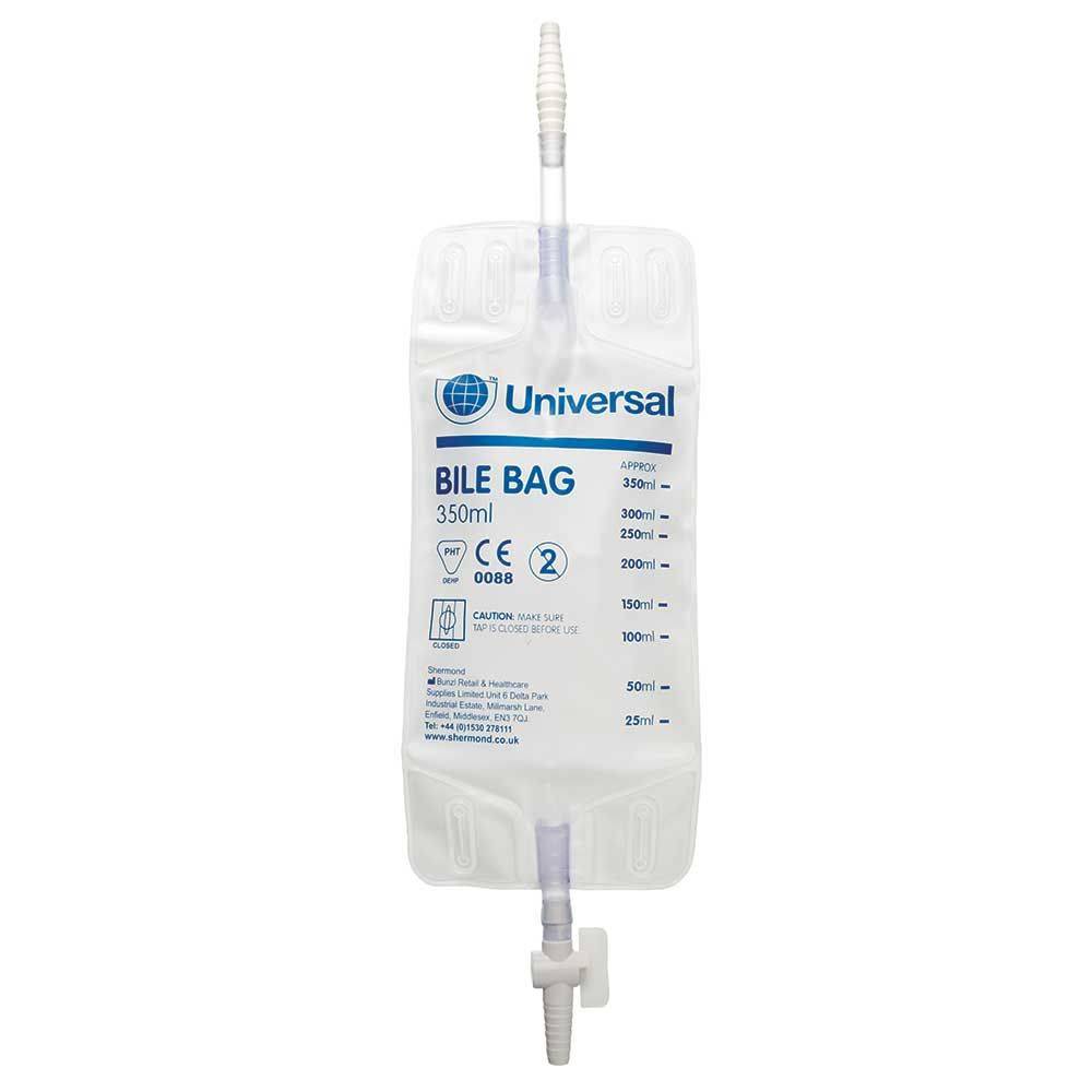 Universelle sterile Gallensammelbeutel mit Weitlochanschluss (350 ml)