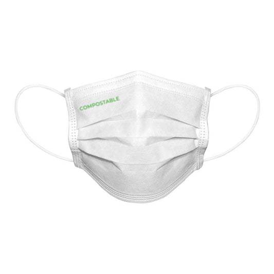 Kompostierbare, umweltfreundliche Gesichtsmaske, Packung mit 50 Stück