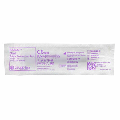 Enteral 3ml ENFIT Low Dose Enteral Syringes ISOSAF ELDISO-3 UKMEDI - UK Medical Supplies