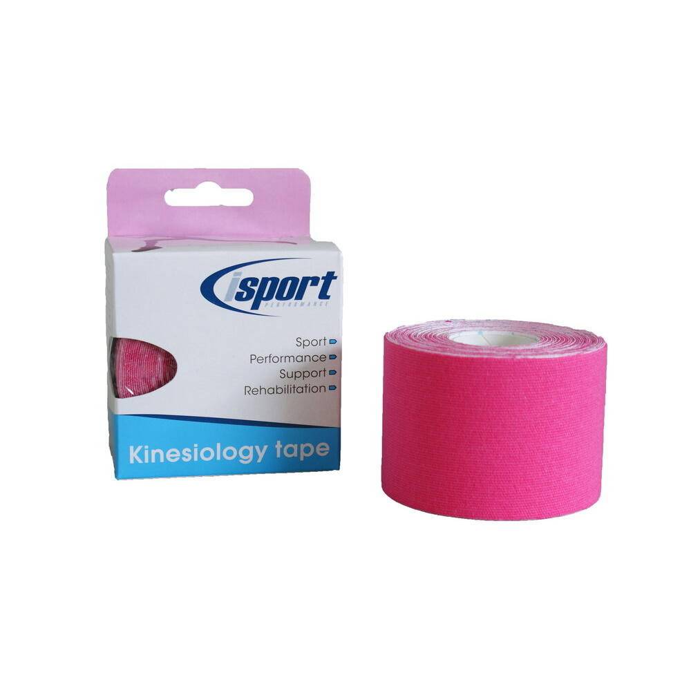 Rosa Kinesiologie-Tape 5 cm x 5 m isport Performance