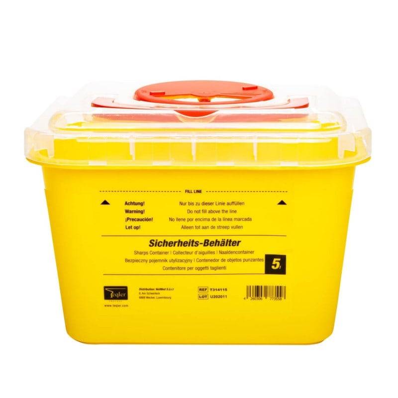 5-Liter Teqler Gelber Abfallbehälter