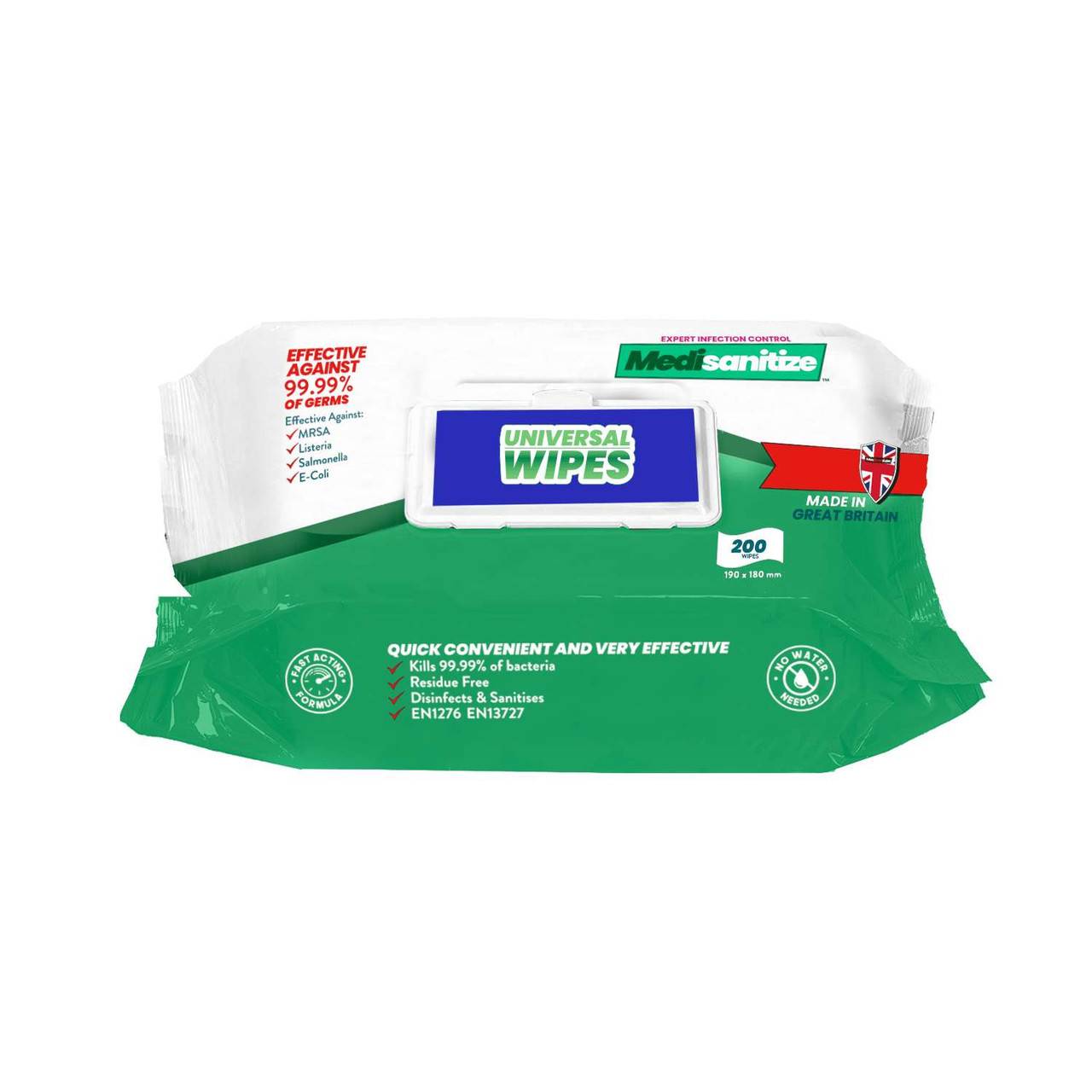 Medisanitize - Medisanitize Universal Wipes Pack of 200 - UKMEDI.CO.UK UK Medical Supplies