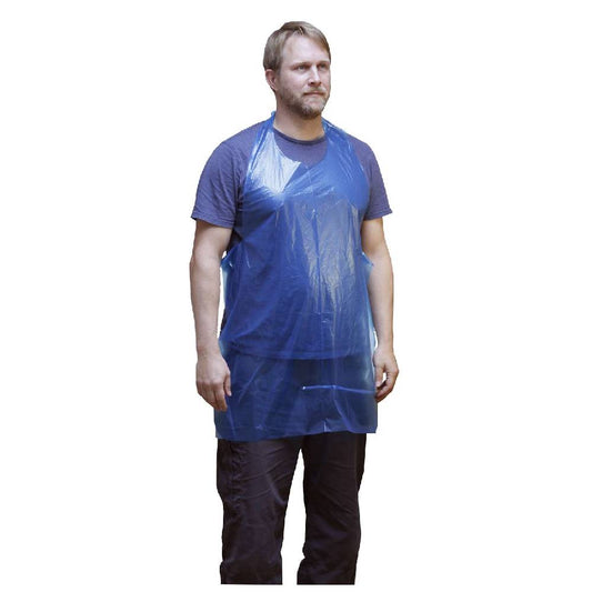 Blaue Premium-Einweg-Flachschürzen, 100 Stück