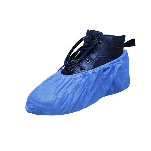 Blaue Überschuhe CPE Größe 5-11 100er Pack
