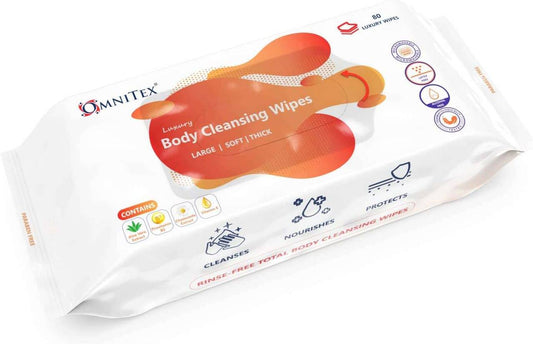 Omnitex Body Cleansing Wipes - Pack of 80 - UKMEDI