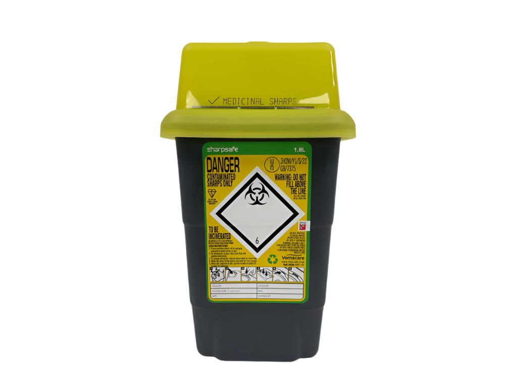 1,8 Liter Sharpsafe Gelber Abfallbehälter